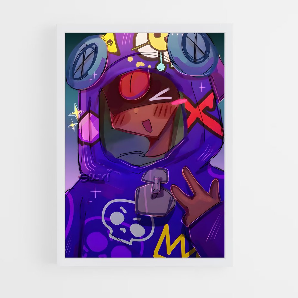 Poster Leon le Héros – affiche Brawl Star (vue 3)